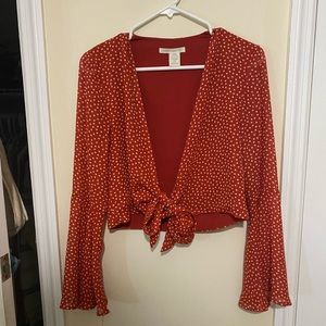 Red Polka Dot Top